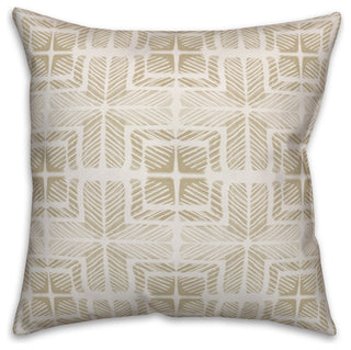 Taupe Shibori 16x16 Throw Pillow
