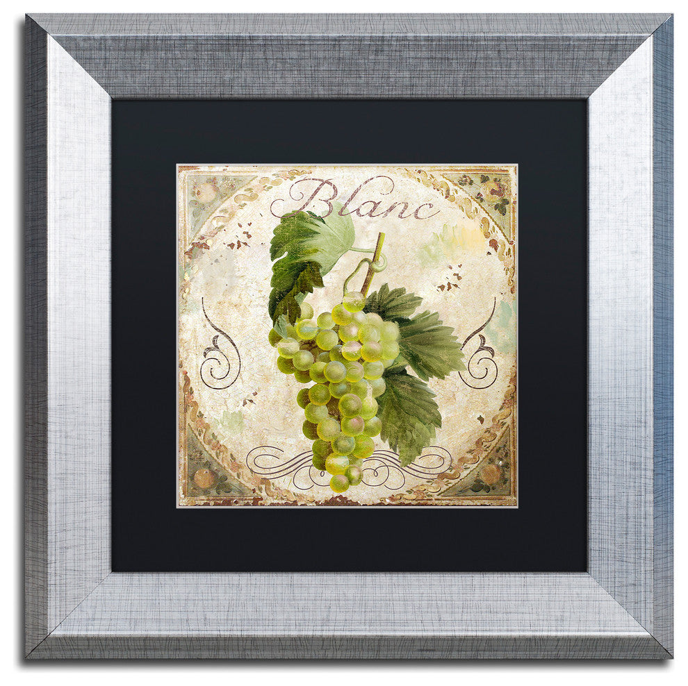 Color Bakery 'Tuscany Table Blanc' Art, Silver Frame, Black Matte, 11"x11"