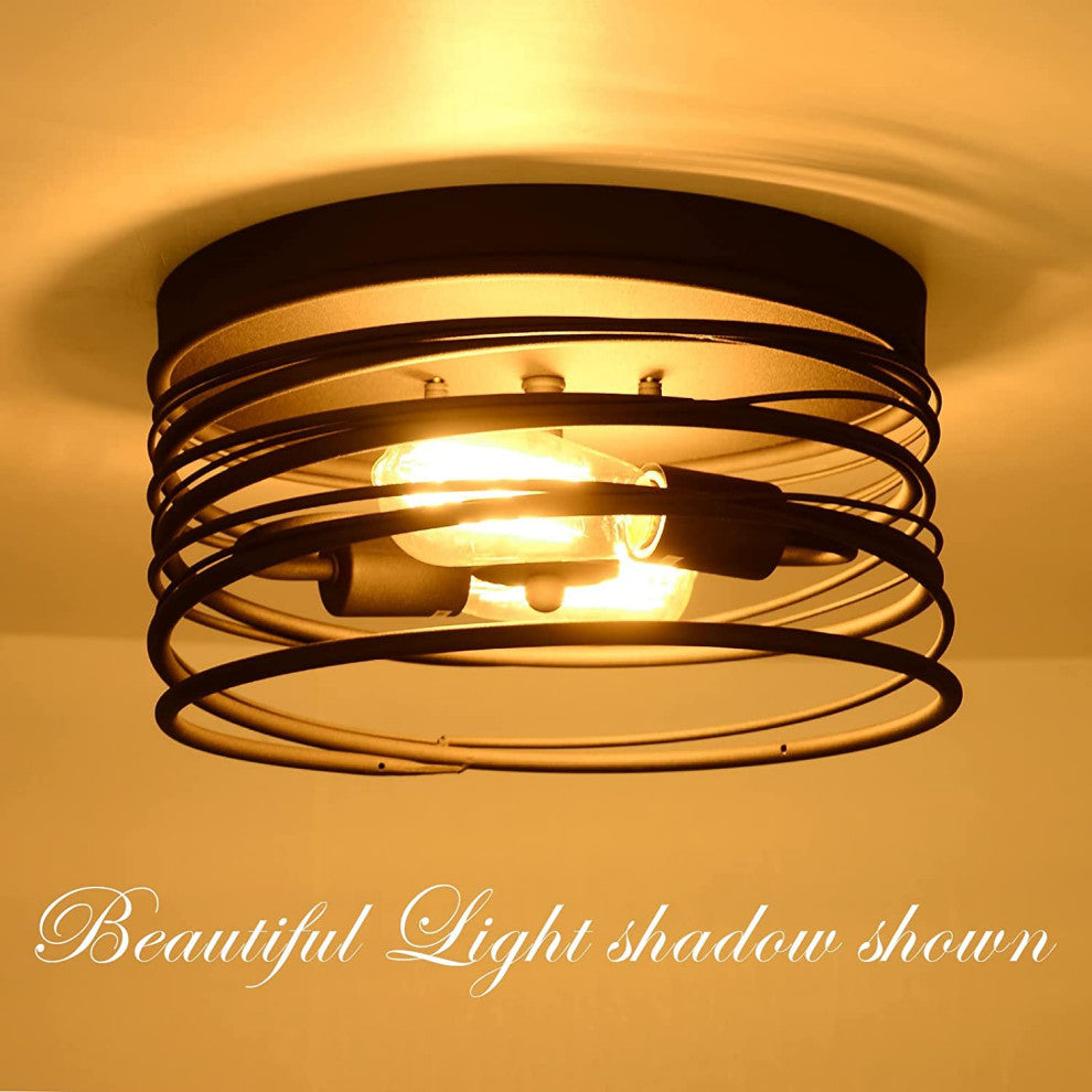 Farmhouse ceiling lighting fixture black industrial ceiling lamp
