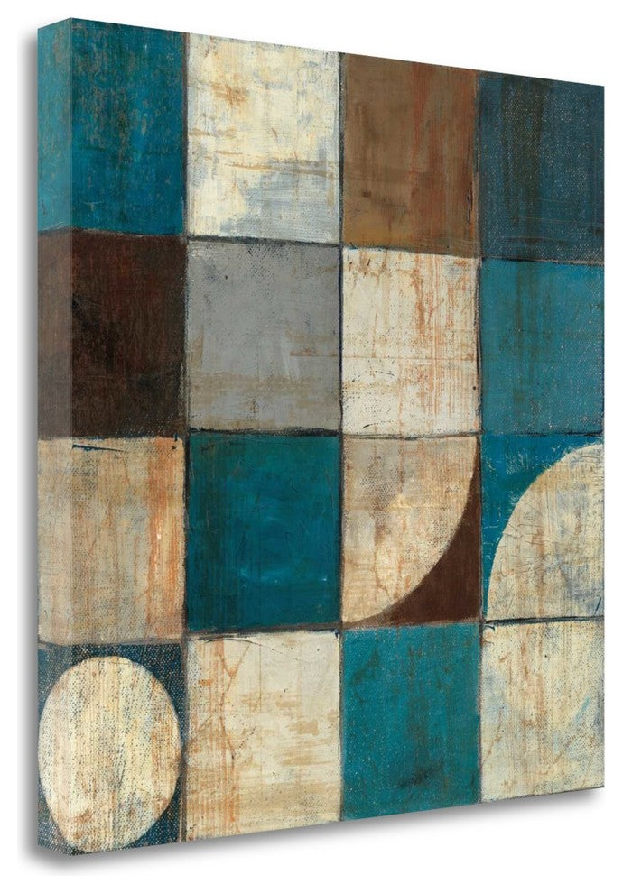 "Tango Detail I - Blue Brown" By Mike Schick, Giclee on Gallery Wrap Canvas