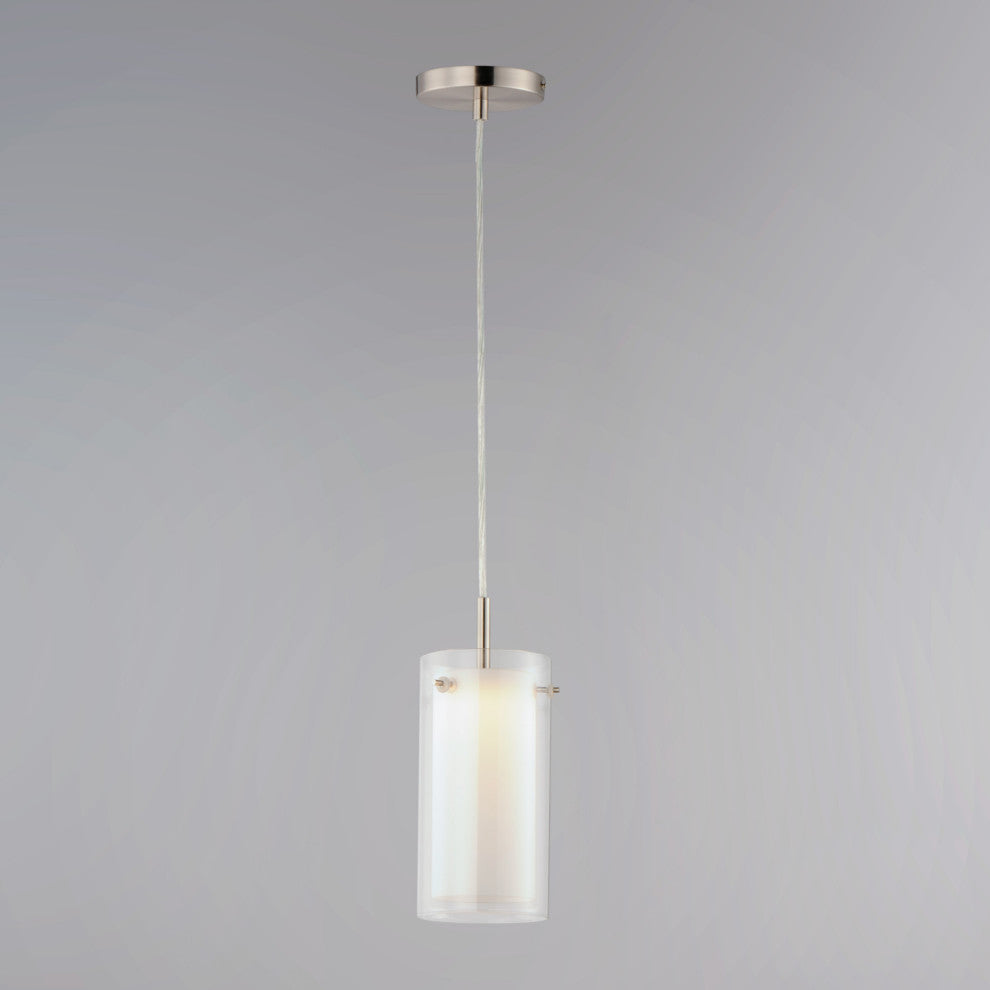 Maxim 12289CLSW Duo 5"W LED Mini Pendant - Satin Nickel