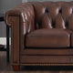 Hydeline Stanwood 100% Leather Sofa Set, Dark Brown, Loveseat