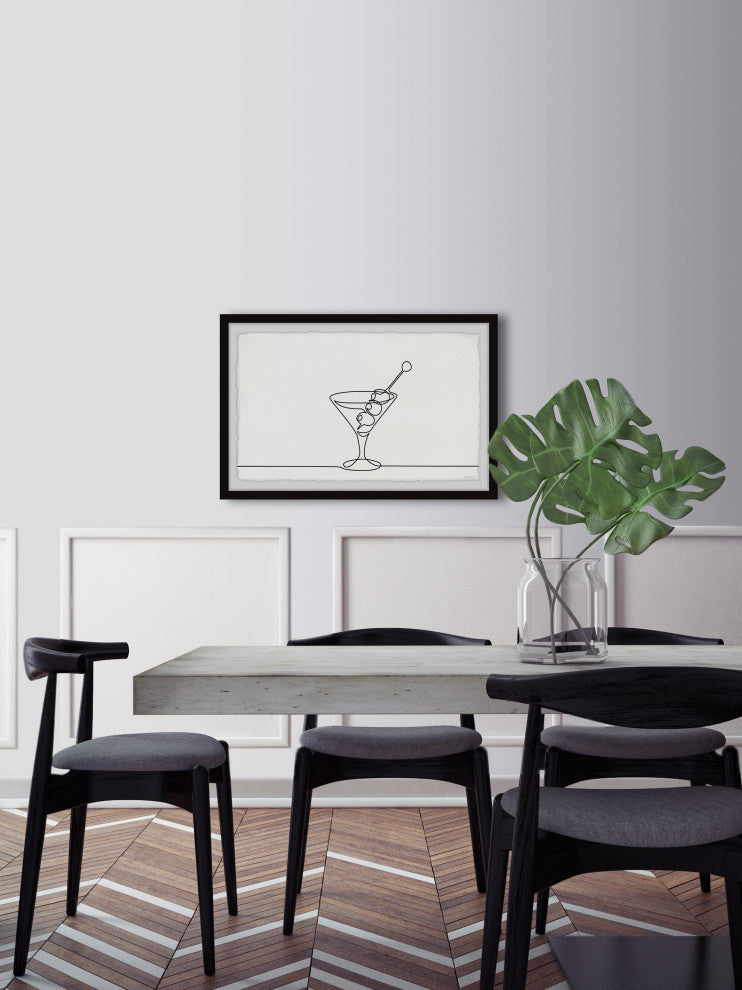 "Cocktail Line" Framed Painting Print, 12x8
