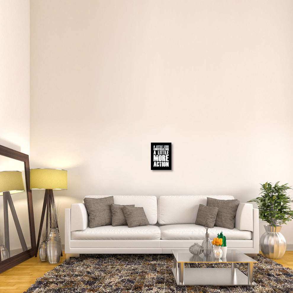 "A Little More Action Poster Black" Fine Art Print