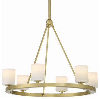 Crystorama Lighting Group ARA-10264-ST Aragon 6 Light 23"W LED - Soft Brass