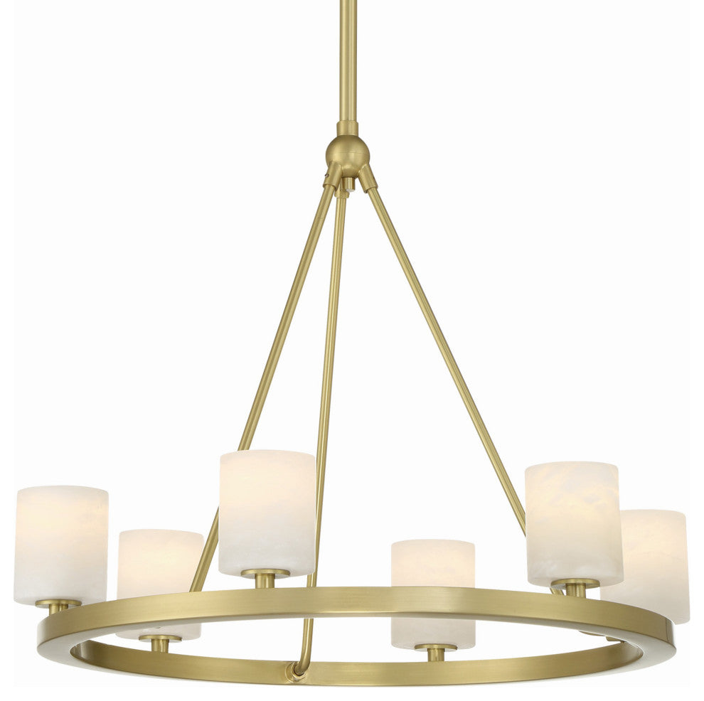Crystorama Lighting Group ARA-10264-ST Aragon 6 Light 23"W LED - Soft Brass