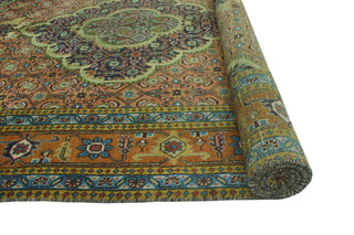 Fine Vintage Distressed Almer Rust/Navy Rug, 6'2x9'7