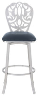 Barb Swivel Stool, Gray, 30" Bar Height