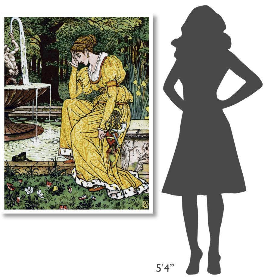 "Frog Prince - In Yellow" Digital Paper Print by Walter Crane, 38"x50"