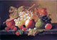 Severin Roesen Fruit on a Marble Ledge, Gallery Wrapped Canvas Print, 18"x27"