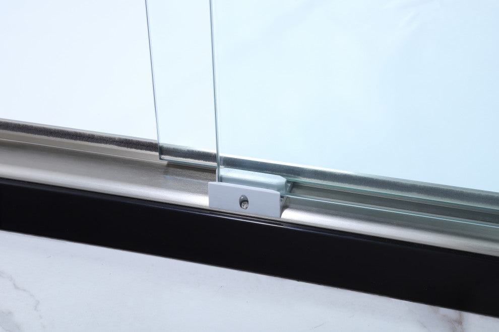 76"Hx60"W Framed Sliding Shower Door, Chrome