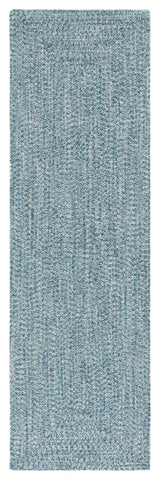 Safavieh Braided BRA201 Rug Machine-Washable, Teal/Green, 2'3"x14'