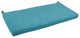 48"X19" Solid Microsuede Bench Cushion, Aqua Blue