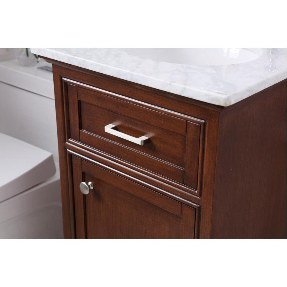 19" Single Bathroom Vanity Set, Teak