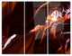 "Dark Antelopes Canyon" Photo Metal Wall Art, 3 Panels, 36"x28"
