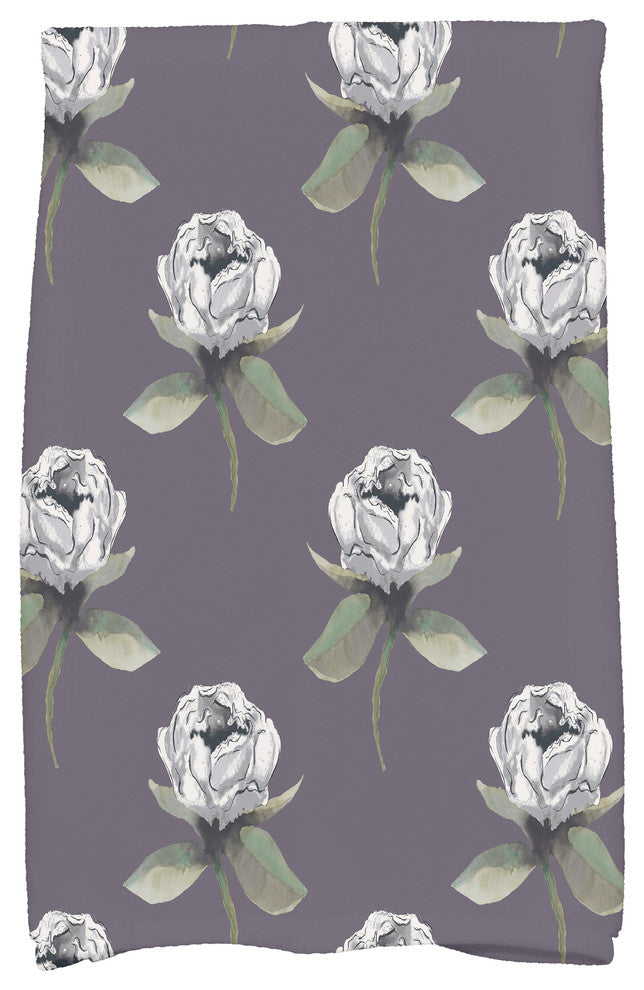 Floral Bunch 18"x30" Purple Floral Print Hand Towel