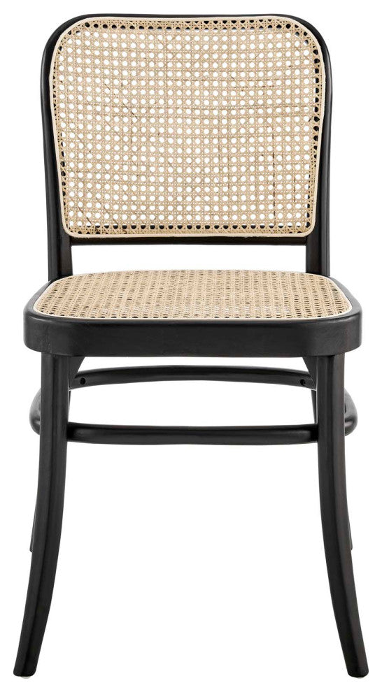 Side Dining Chair, Black, Wood, Modern, Kitchen Bistro Restaurant Hospitality