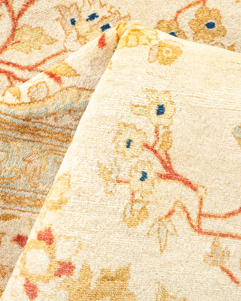 Alyssa, One-of-a-Kind Hand-Knotted Area Rug Ivory, 8'2"x10'4"