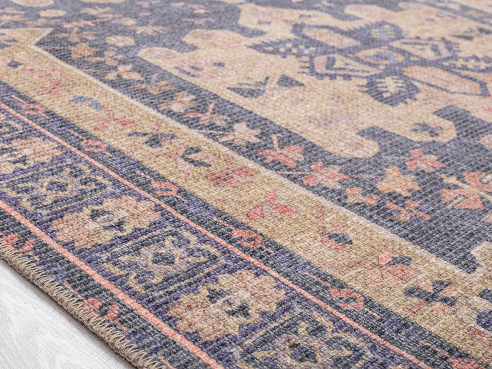 VER03 Vera Purple Power Loomed Indoor Area Rug, Purple, 10' X 13'