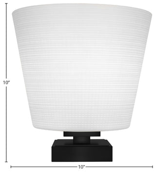 Luna 1-Light Table Lamp, Matte Black/White Matrix