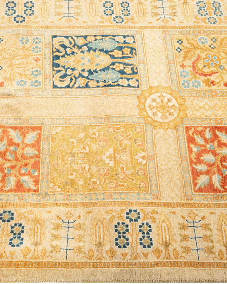Davangere, One-of-a-Kind Hand-Knotted Area Rug Ivory, 2'7"x14'8"