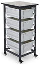 Luxor MBS-SR-4L Mobile Bin System, Single Row