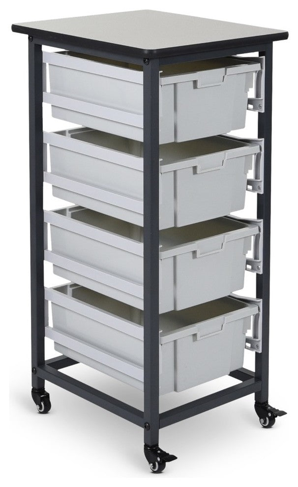 Luxor MBS-SR-4L Mobile Bin System, Single Row