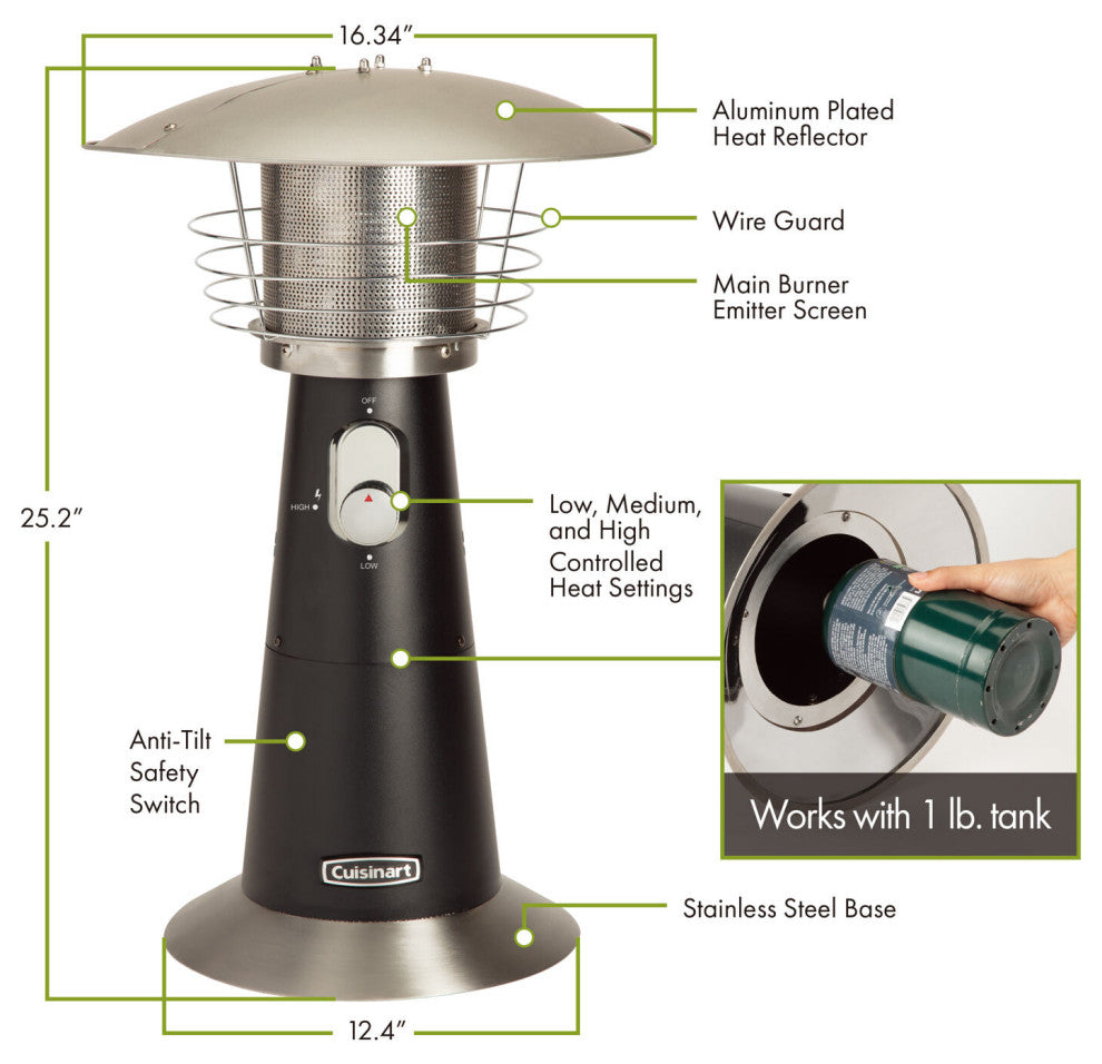 Portable Tabletop Patio Heater