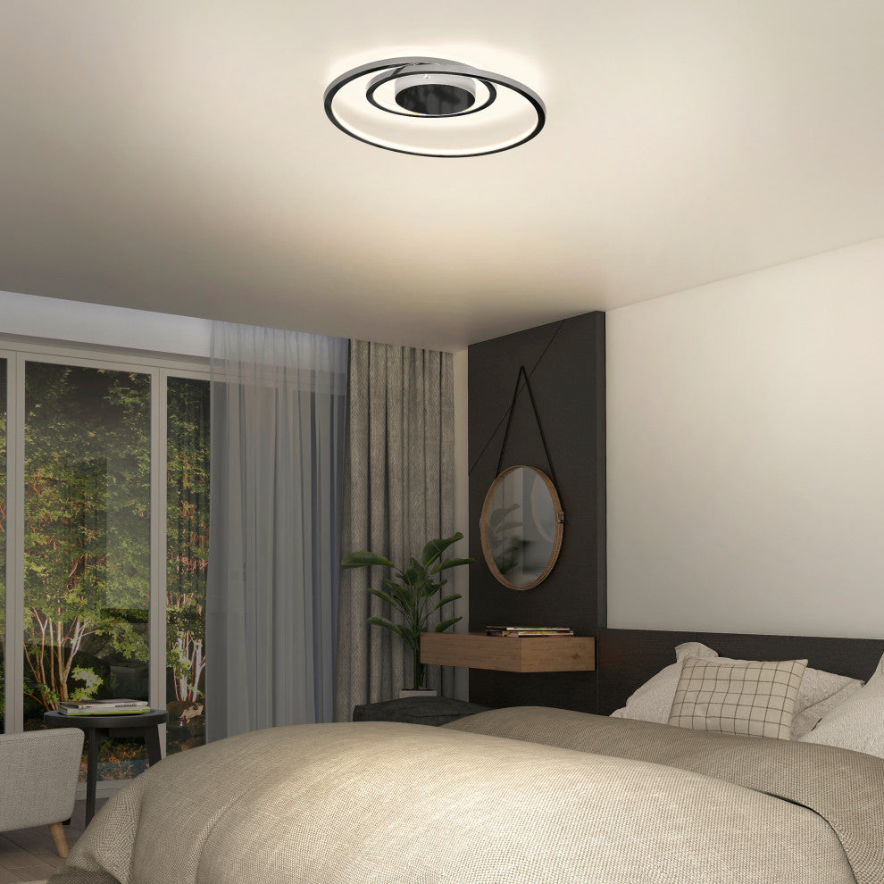 Artika Salto Ceiling Flushmount Light, Chrome