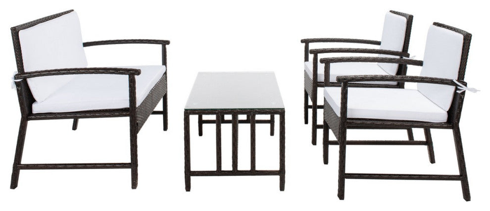 Safavieh Krissy Living Set, Brown/White