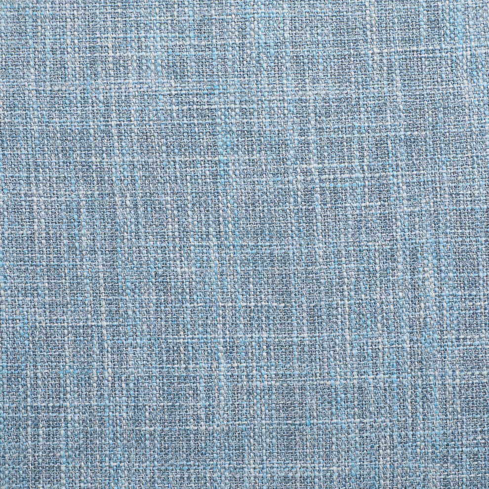 Valentina Linen Textured Fabric Upholstered Accent Swivel Chair, Blue