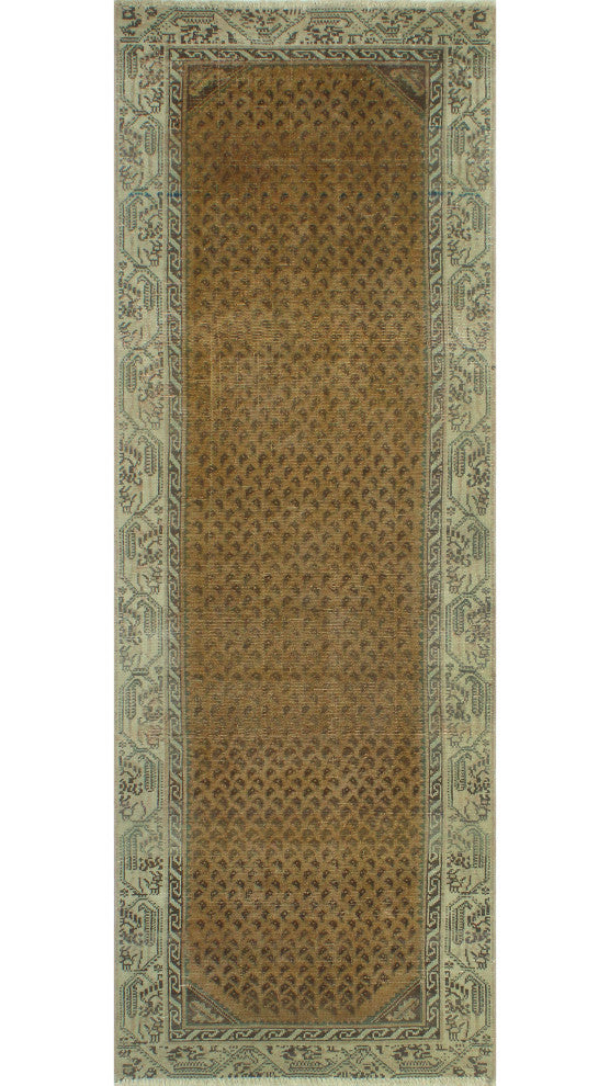Semi-Antique Bourne Rust/Beige Runner, 3'0x8'10