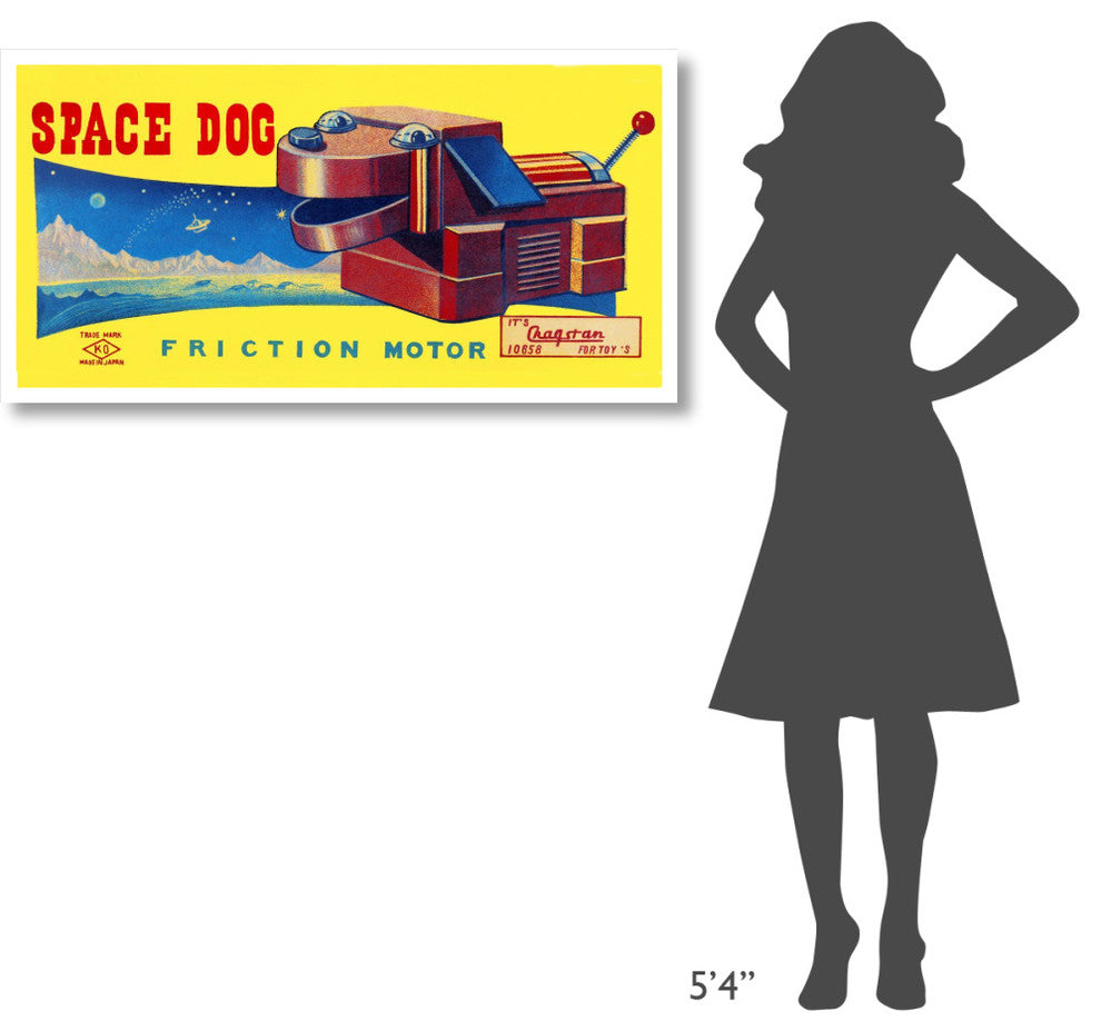 "Space Dog" Digital Paper Print by Retrobot, 46"x24"