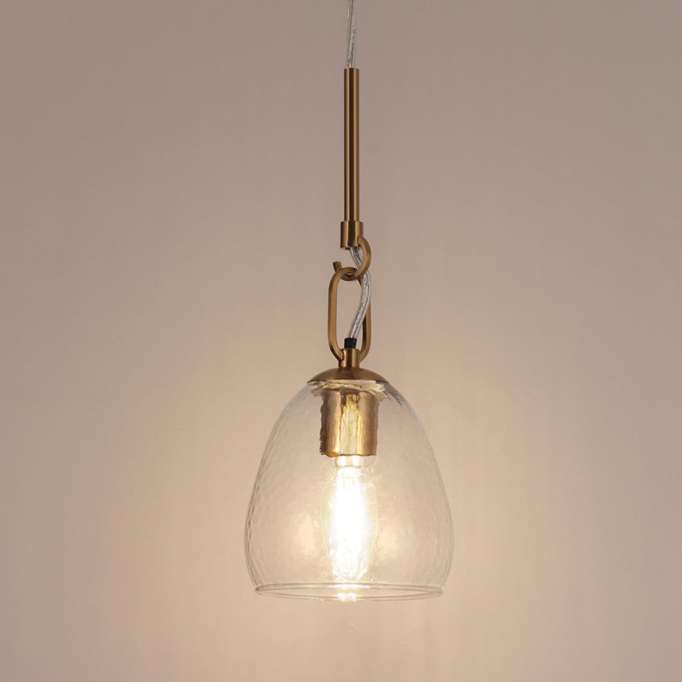 LNC 1-Light Polished Gold Modern/Contemporary Mini Kitchen Island Light