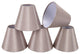32002-5 Small Hardback Empire  Chandelier Clip On Lamp Shade Taupe 3"x6"x5"