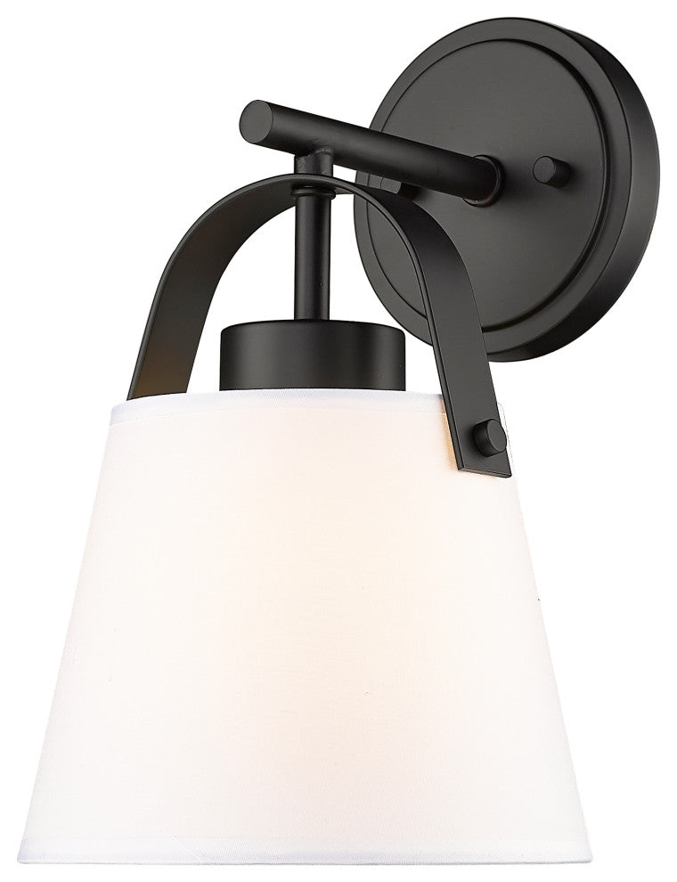 Z-LITE 1-Light Wall Sconce, Matte Black