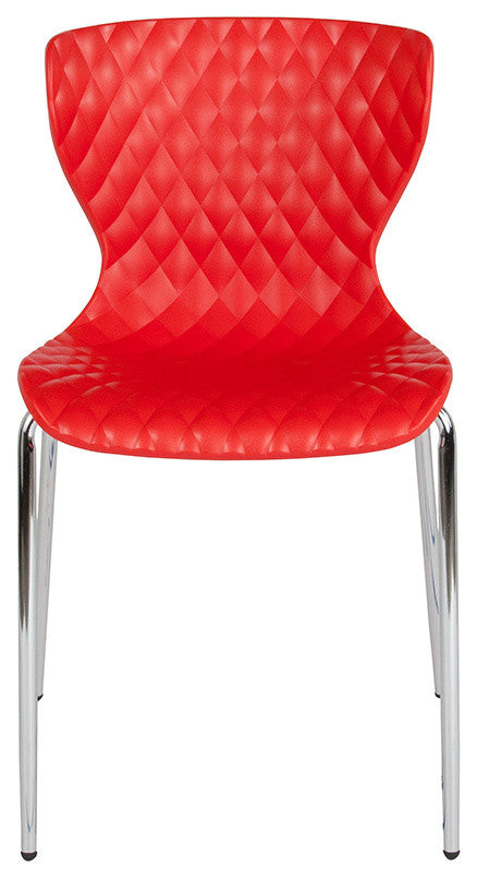 Lowell Contemporary Design Red Plastic Stack Chair