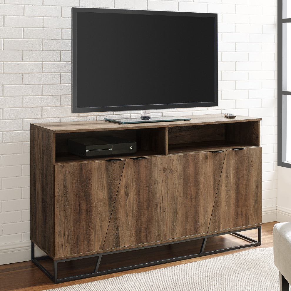 58" Angled Door Sideboard, Reclaimed Barnwood