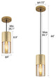 1 Pack  Gold kitchen island lighting Adjustable Amber pendant lighting