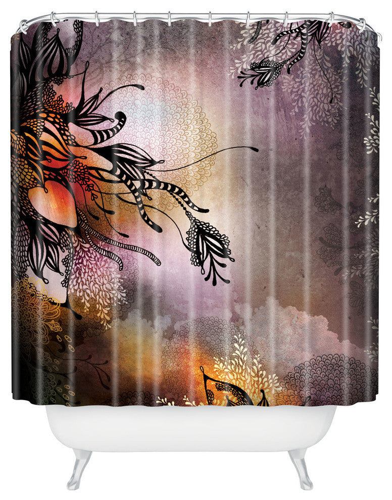 Iveta Abolina Purple Rain Shower Curtain