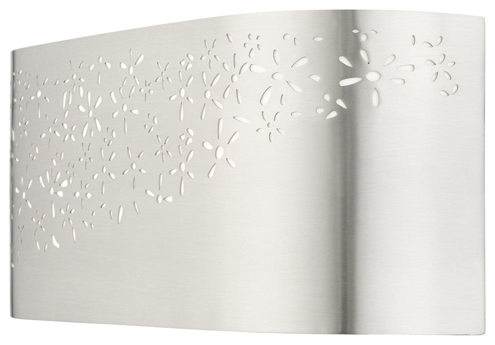 Brushed Nickel Stylish, Transitional, Intricate, Urban Vanity Sconce