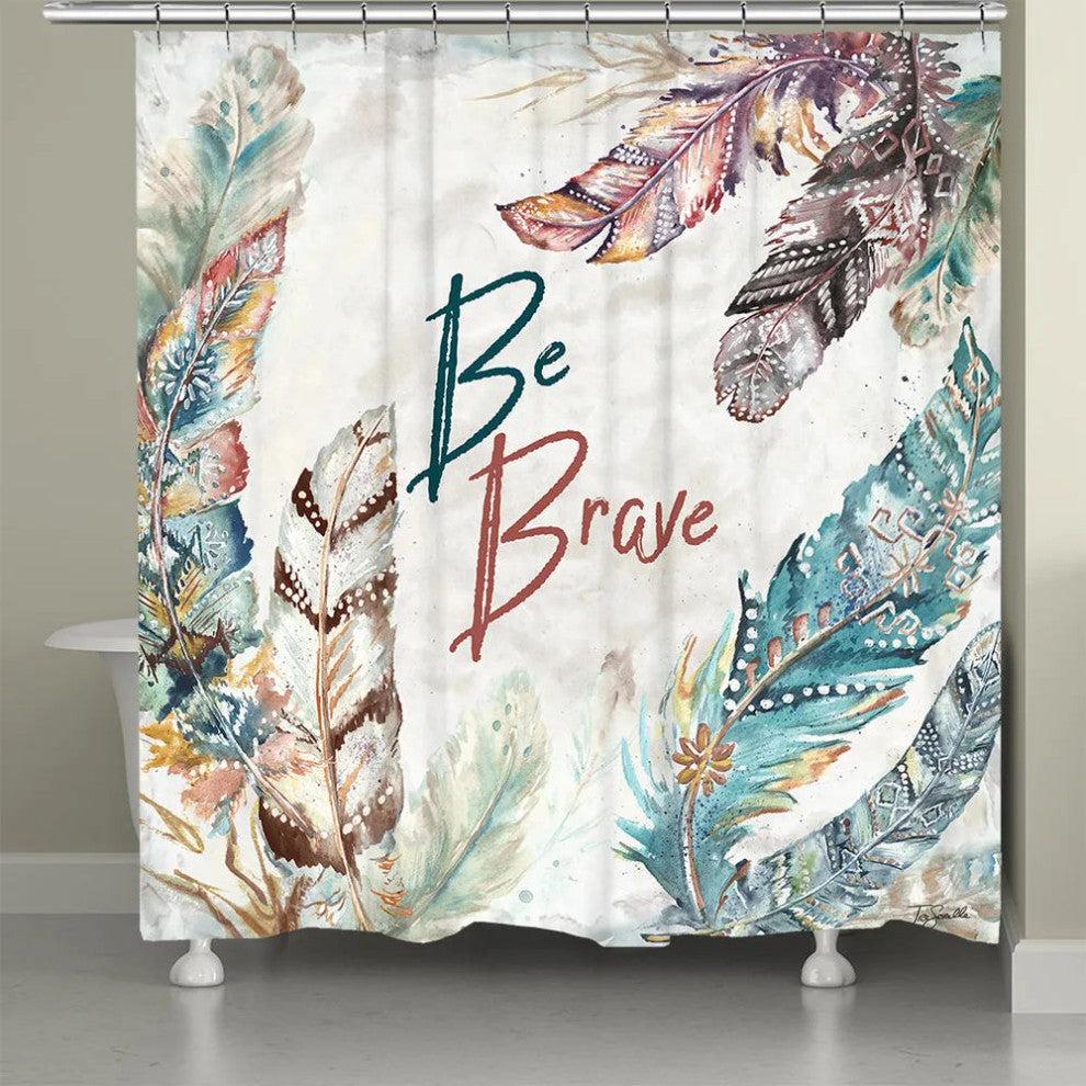 Laural Home Be Brave Shower Curtain