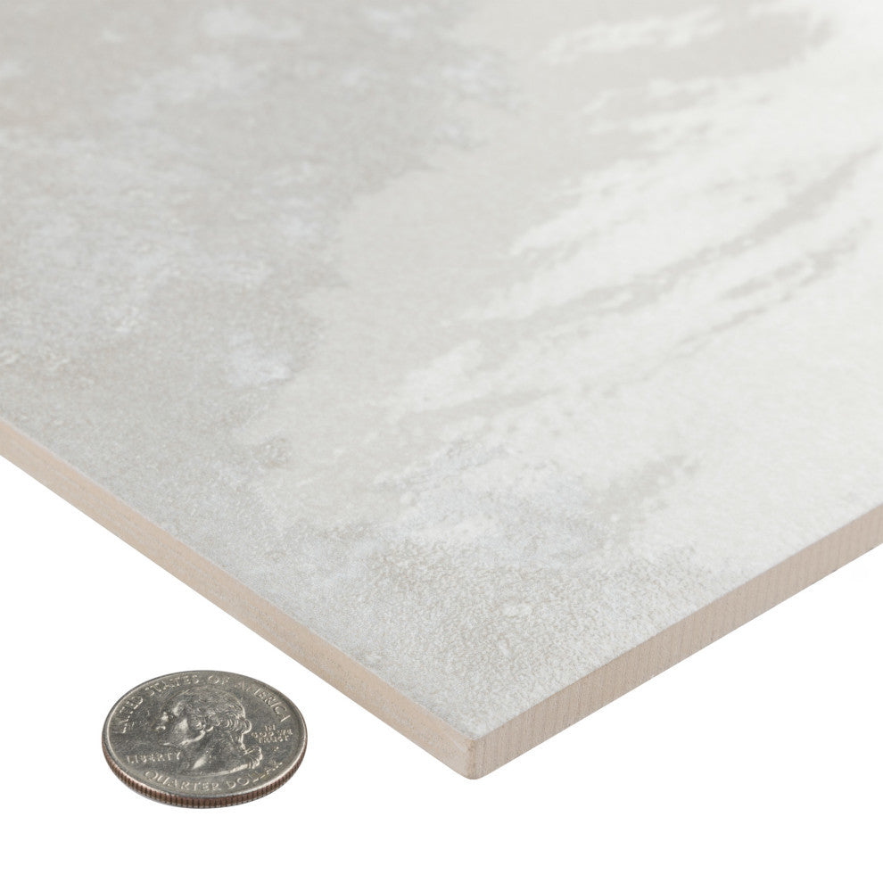Kings Tradition Square Porcelain Wall Tile Sample, Silver