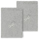 Linum Home Turkish Cotton Braelyn 2-Piece Embellished Washcloth Set, Light Gray