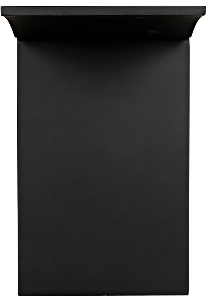Industrial Matte Black Console Table