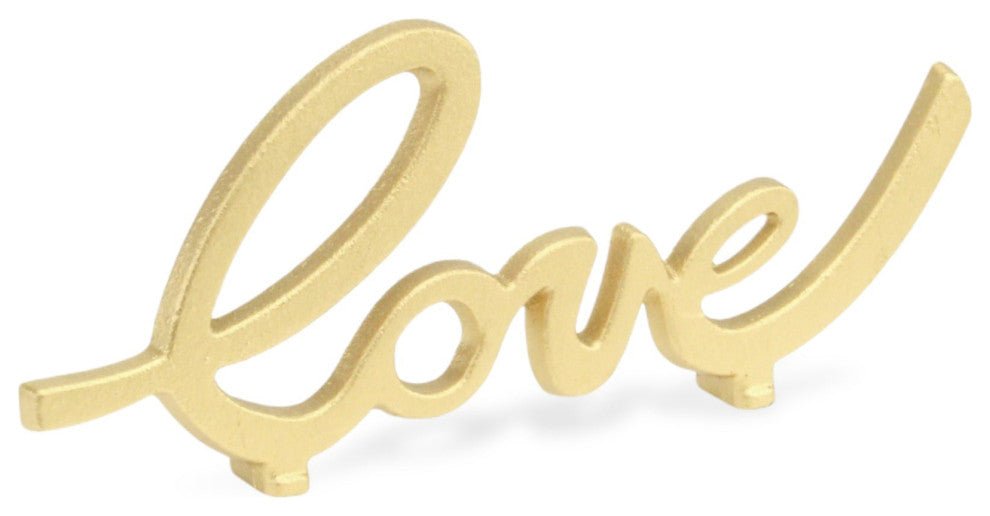 Roven Cast Iron Calligraphic Love Table Decor