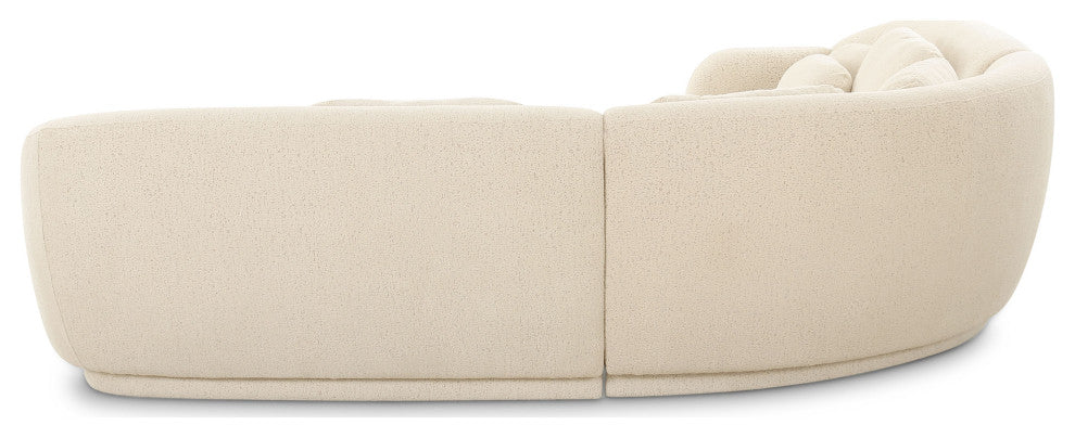 Misty Cream Boucle Modular L-Sectional