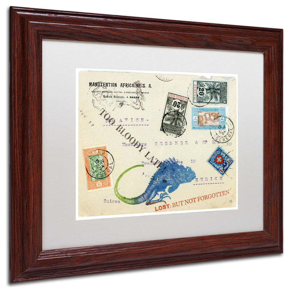 Nick Bantock 'Fishlizard' Matted Framed Art, 14x11