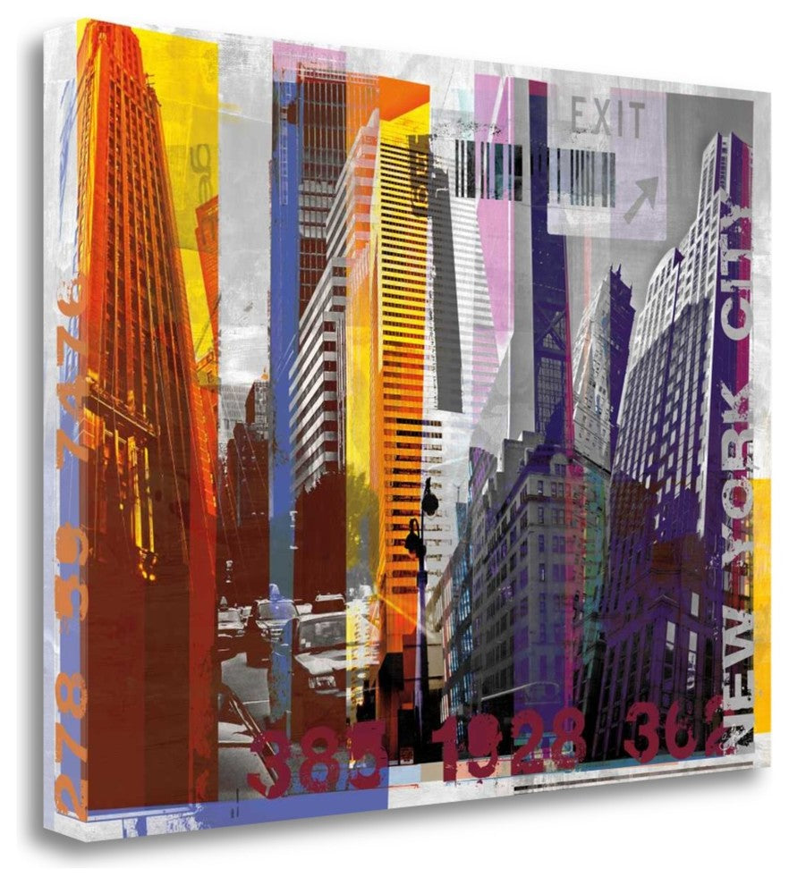 "New York Sky Urban" By Sven Pfrommer, Giclee Print on Gallery Wrap Canvas