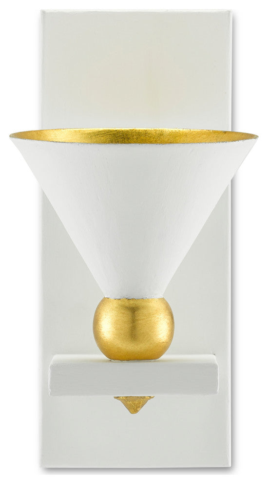 Moderne White Wall Sconce
